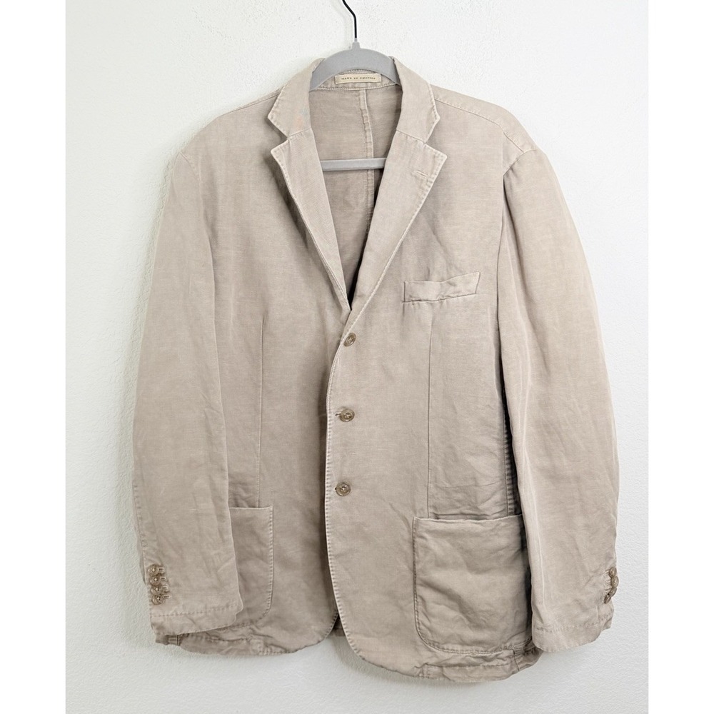 Montedoro Chinolino Giacco Blazer Sport Coat Men's 56 US 44 Linen Blend Preppy